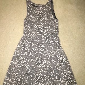 black and white floral dress